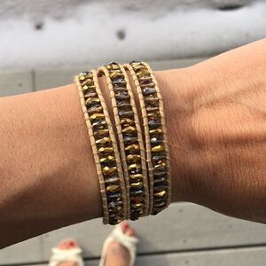 NEW Katie Soleil brown tan Wrap Bracelet